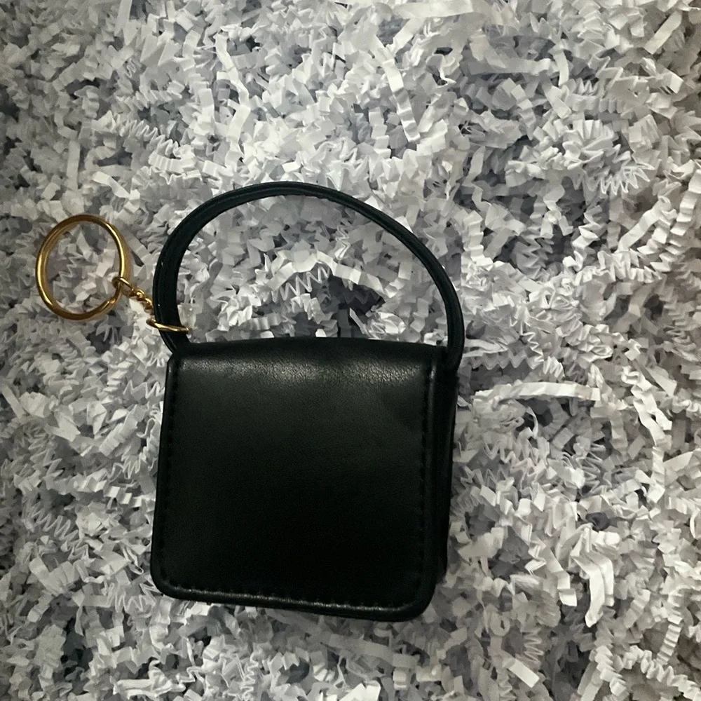 Heritage Black Mini Bag Charm with Gold Accent